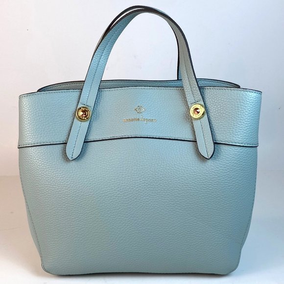 Nanette Lepore Handbags - NWOT Nanette Lepore Vegan Handbag Studded Dusk Blue Tote Bag Pebble Leather Purs